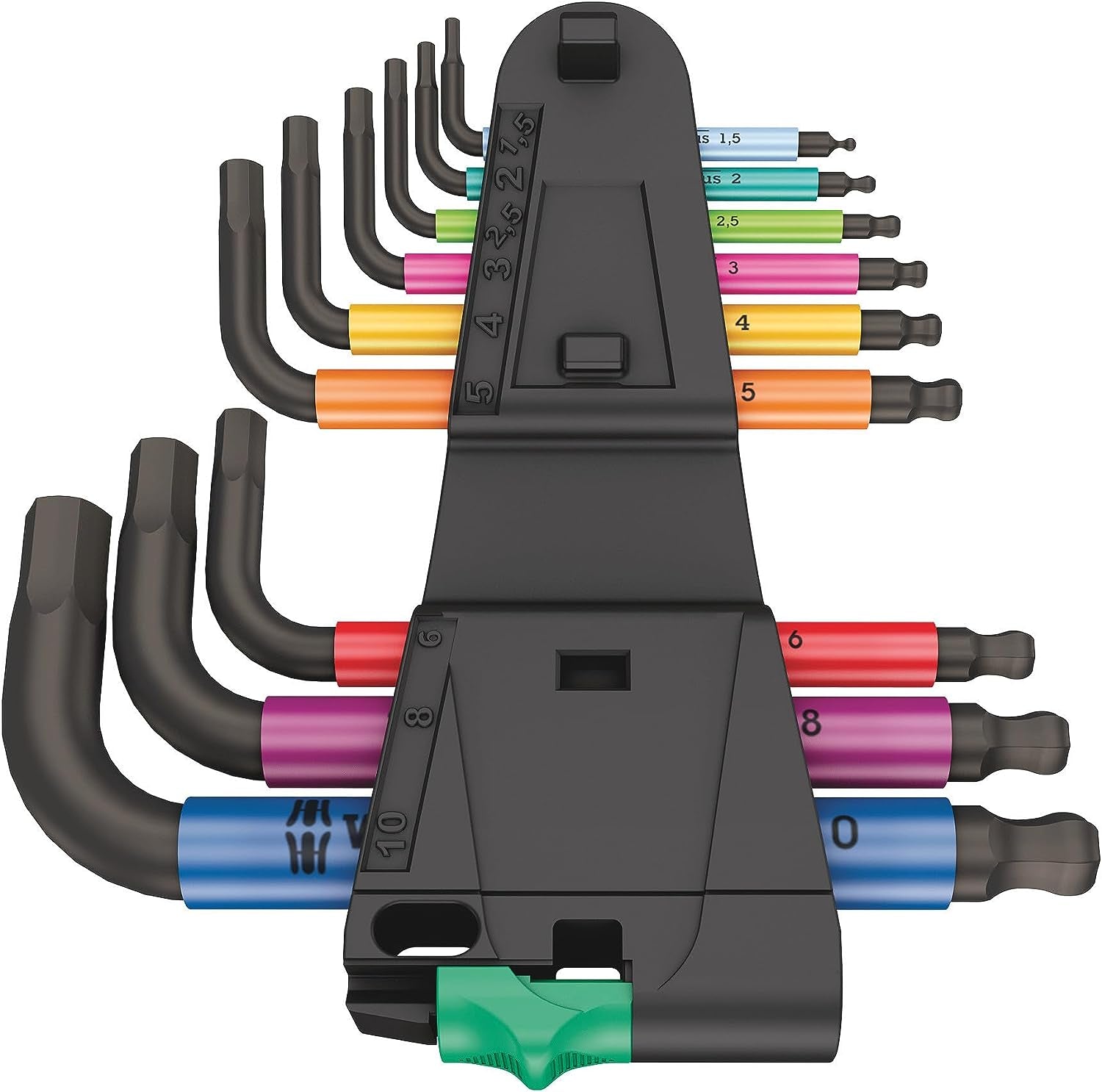 5133164001 950/9 Hex-Plus Multicolour 2 L-Key Set, Metric, Blacklaser, 9 Pieces