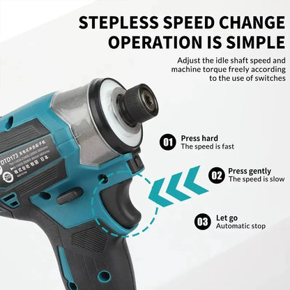 Makita DTD173 1800RPM Cordless Impact Driver 180N.m Brushless Motor Electric Drill Wood/Bolt/T-Mode For Makita Battery