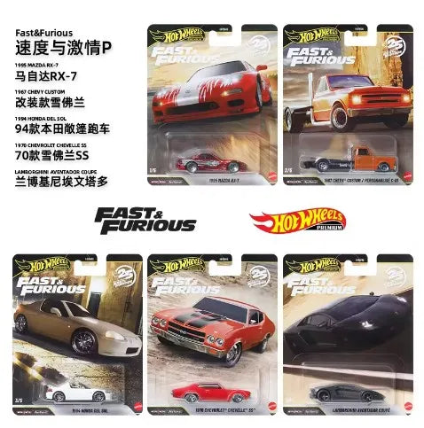 Hot Wheels HNW46 Fast & Furious N Case Serise Mitsubishi Eclipse Car Die Cast Model Car Toys Surprise Collection Decoration Gift