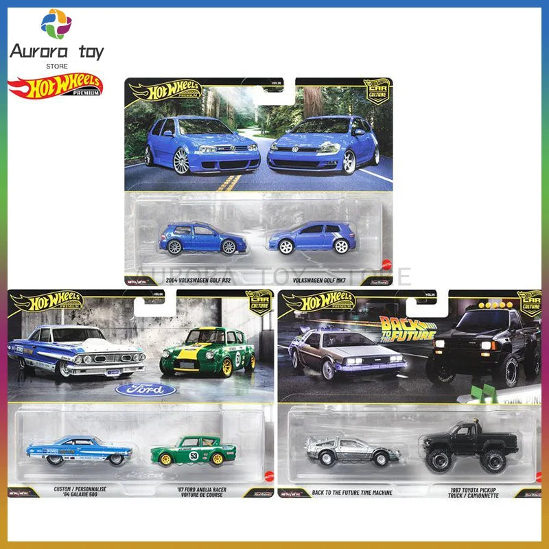 New Hot Wheels 1:64 HBL96 Car Culture Series Cars Model Two-car Suit Alloy Car Model Toyota Custom Collect Toy Birthday Gifts