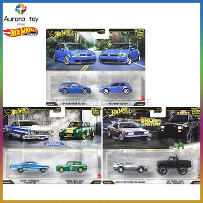 New Hot Wheels 1:64 HBL96 Car Culture Series Cars Model Two-car Suit Alloy Car Model Toyota Custom Collect Toy Birthday Gifts