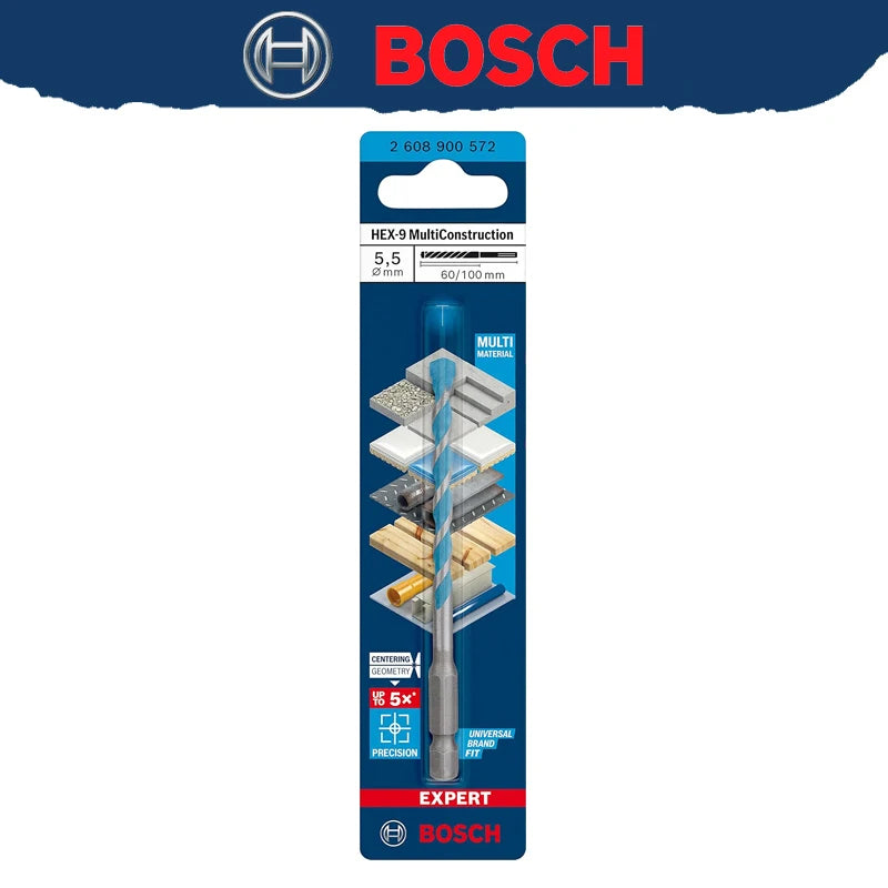 BOSCH EXPERT HEX-9 Multi Construction Drill Bit For Concrete Soft Tiles High Hardness Twist Drill 2608900569 2608900574