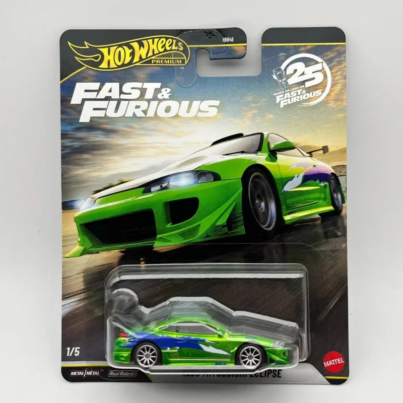 Hot Wheels HNW46 Fast & Furious N Case Serise Mitsubishi Eclipse Car Die Cast Model Car Toys Surprise Collection Decoration Gift