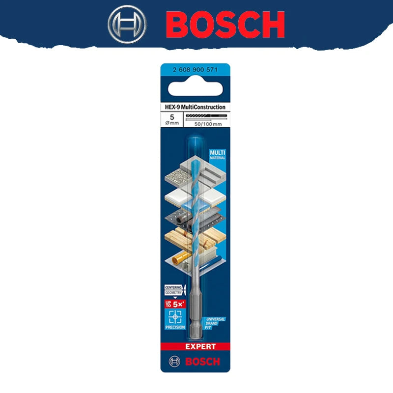 BOSCH EXPERT HEX-9 Multi Construction Drill Bit For Concrete Soft Tiles High Hardness Twist Drill 2608900569 2608900574