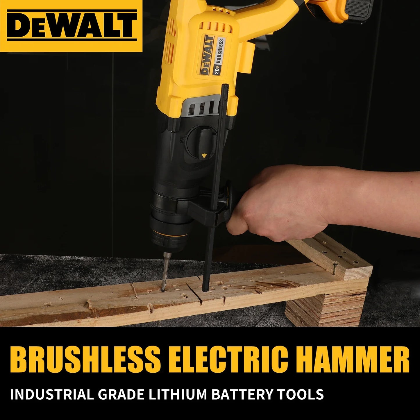 DEWALT  Brushless Cordless SDS Rotary Hammer 3-Mode Concrete Wall Metal Wood Drill D-Handle Hot Sale 20V Tool