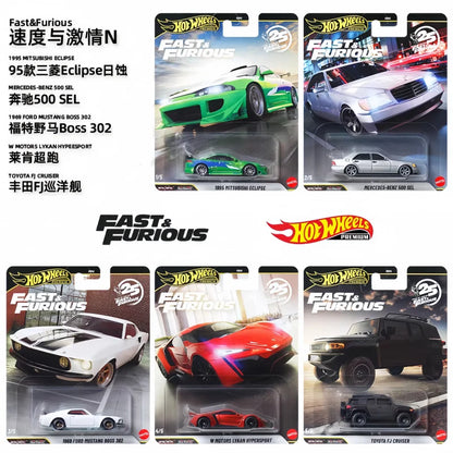 Hot Wheels HNW46 Fast & Furious N Case Serise Mitsubishi Eclipse Car Die Cast Model Car Toys Surprise Collection Decoration Gift