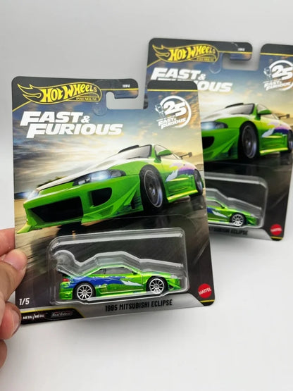 Hot Wheels HNW46 Fast & Furious N Case Serise Mitsubishi Eclipse Car Die Cast Model Car Toys Surprise Collection Decoration Gift