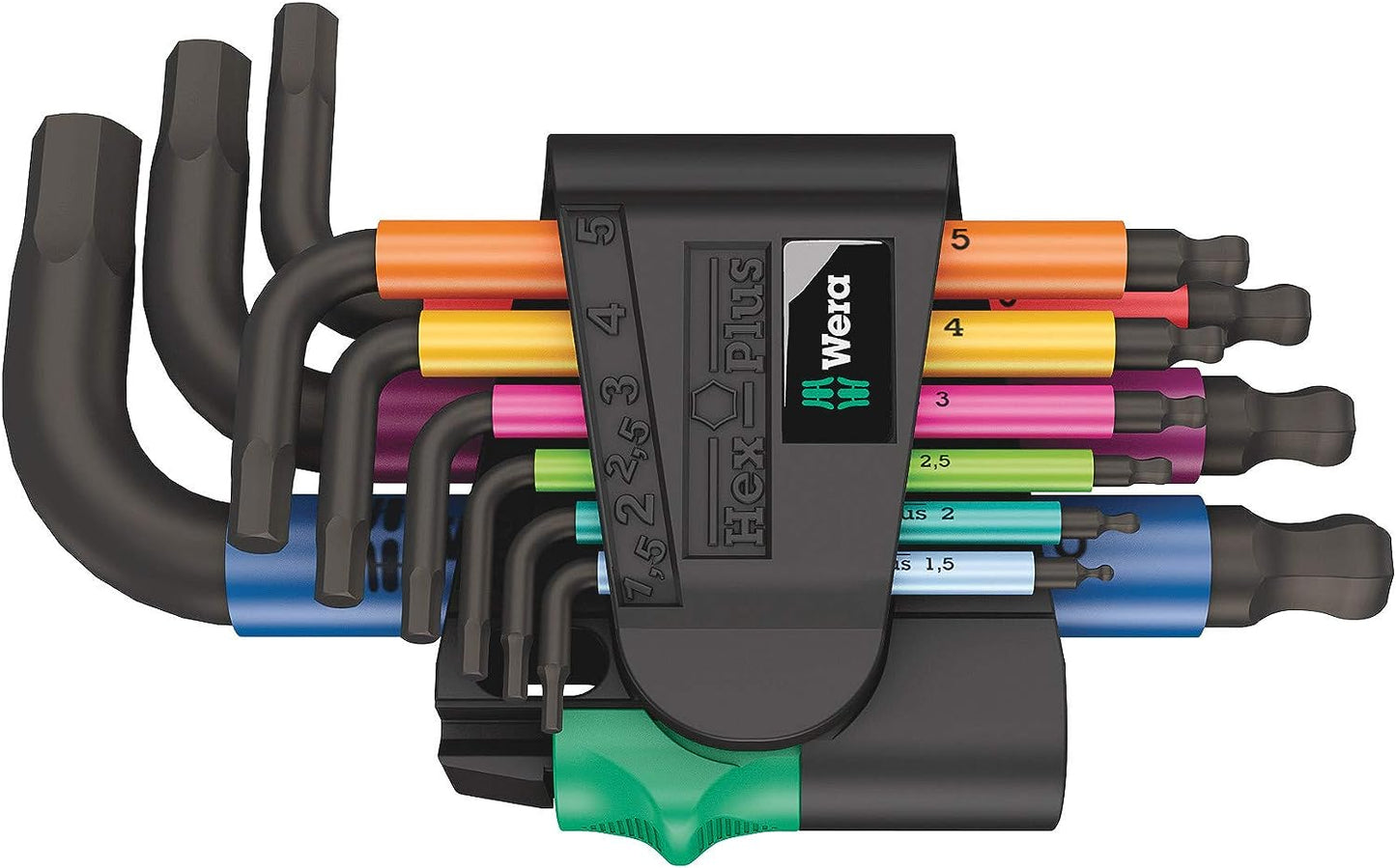 5133164001 950/9 Hex-Plus Multicolour 2 L-Key Set, Metric, Blacklaser, 9 Pieces