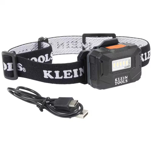 Rechargeable Light Array LED Headlamp with Adjustable Fabric Strap, 260 Lumens, 2 Modes